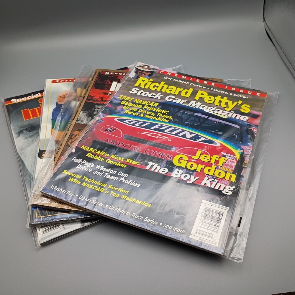 Lot Of 4 NASCAR Magazines Sports Illustrated & Petty's Stock Car Magazine